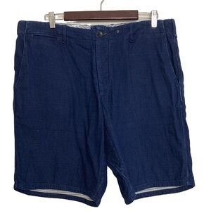Rag & Bone Shorts Mens 36 x 10 Navy Blue Cotton Double Gauze Chino Made in USA